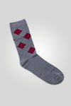 Men printed Long Socks - Grey