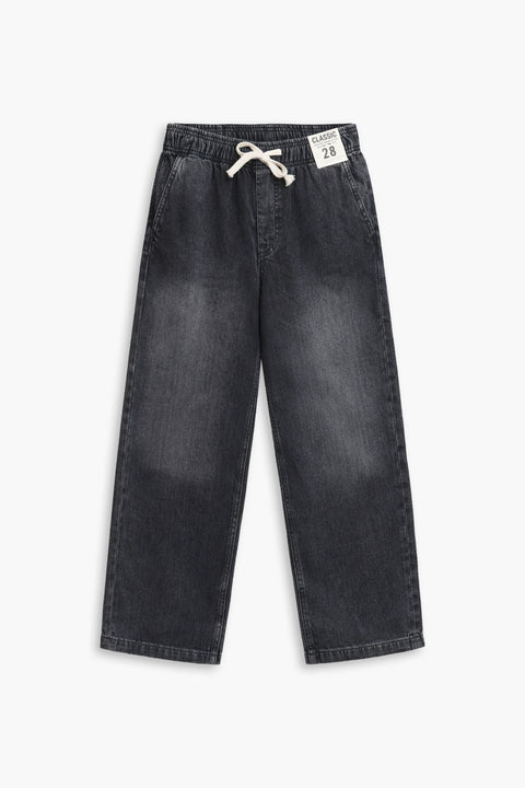 Women's Branded Wide Leg Jeans - D/Grey