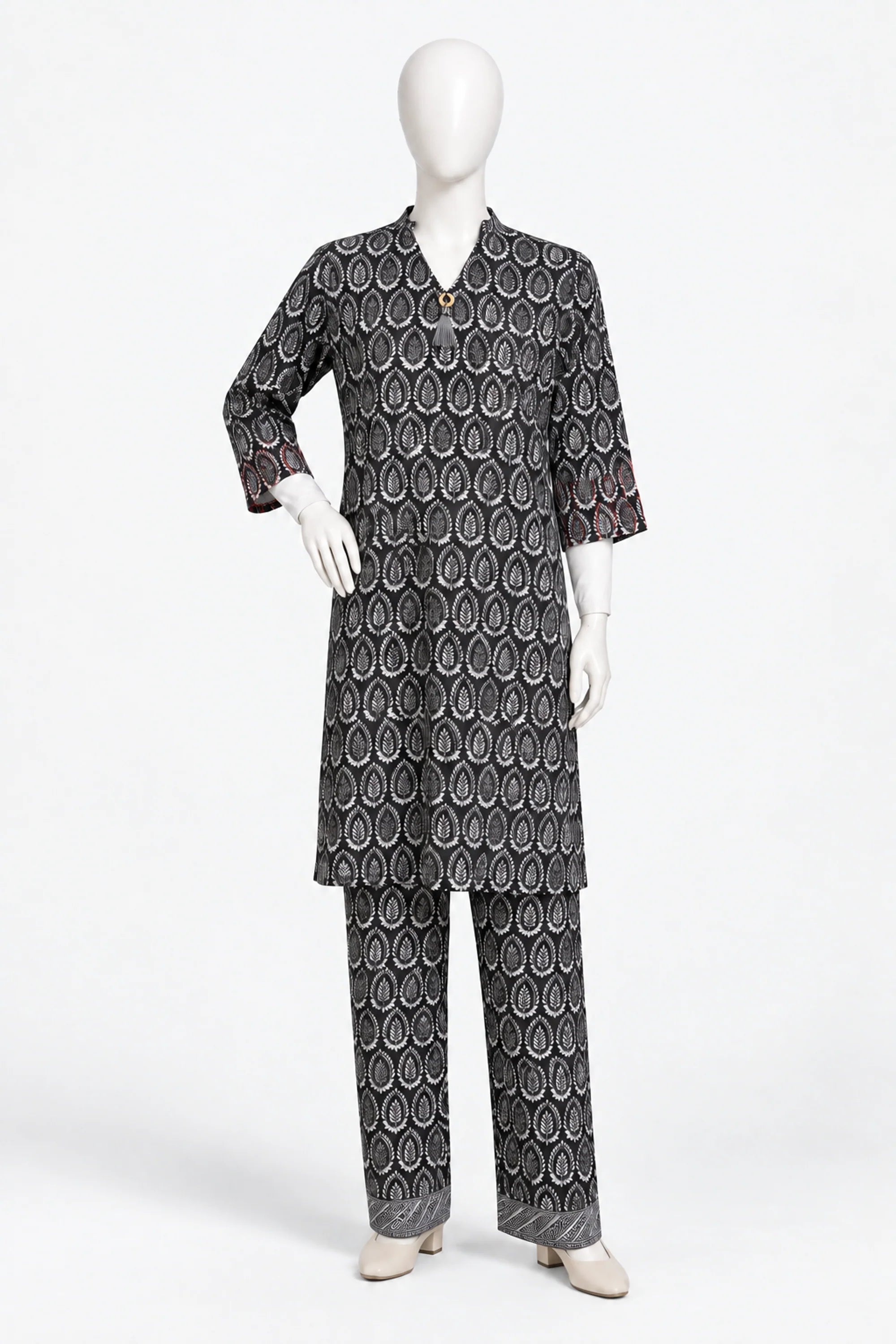 PRINTED KHADDAR SUIT