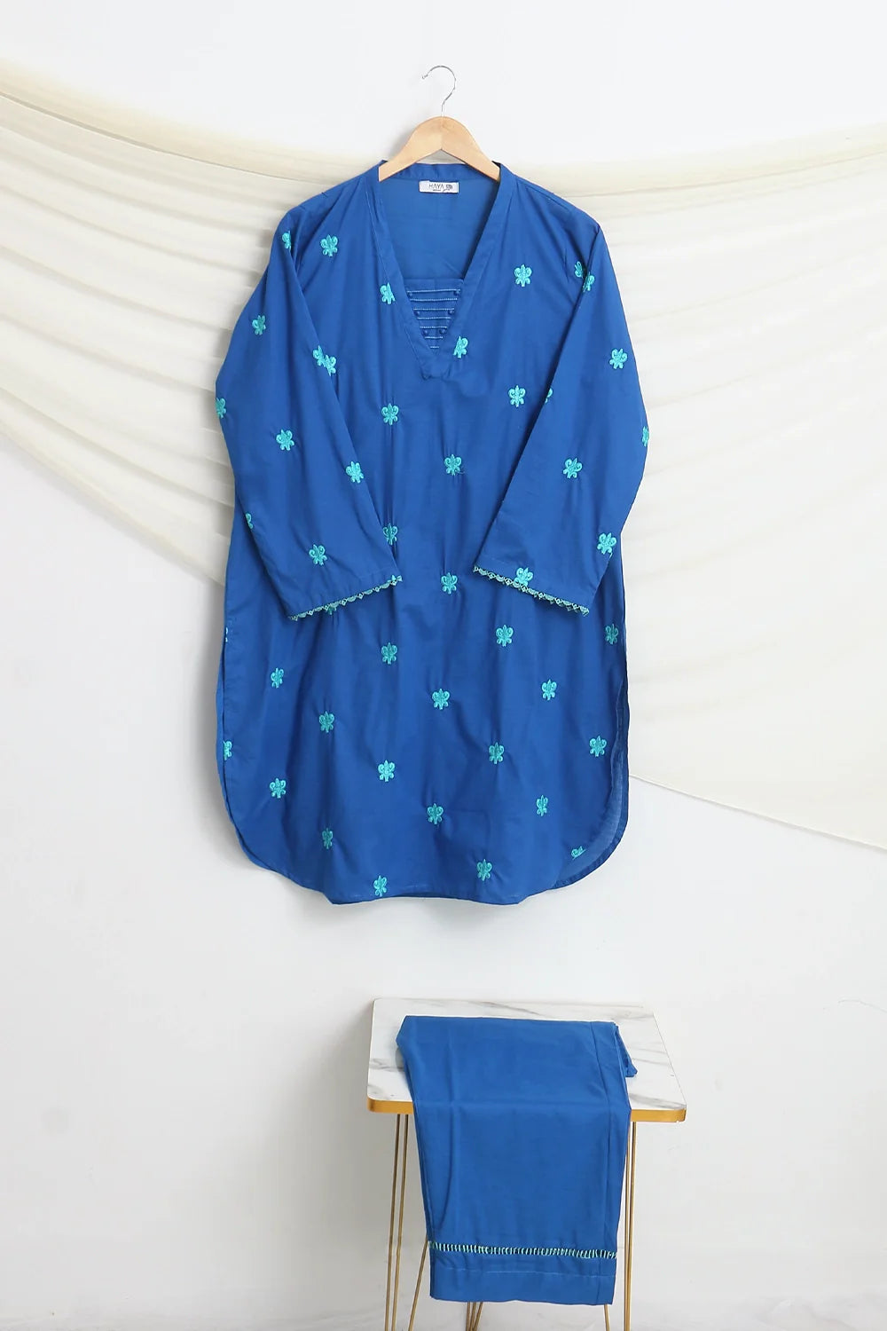 2 PIECE EMB LAWN SUIT