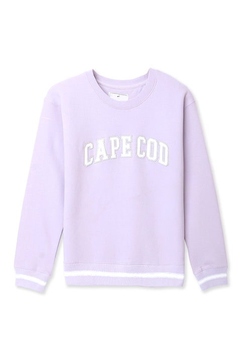 Women Branded Embellish Sweatshirt - Purple