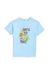 Girls Graphic T-Shirt GT24#26 - Light Blue