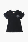 Girls Branded Graphic T-Shirt - Black