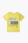 Girls Branded Graphic T-Shirt - Yellow