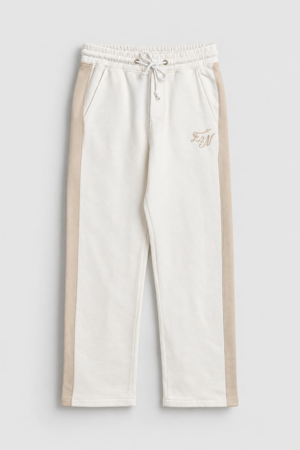 Men Branded Fleece Pajama - White