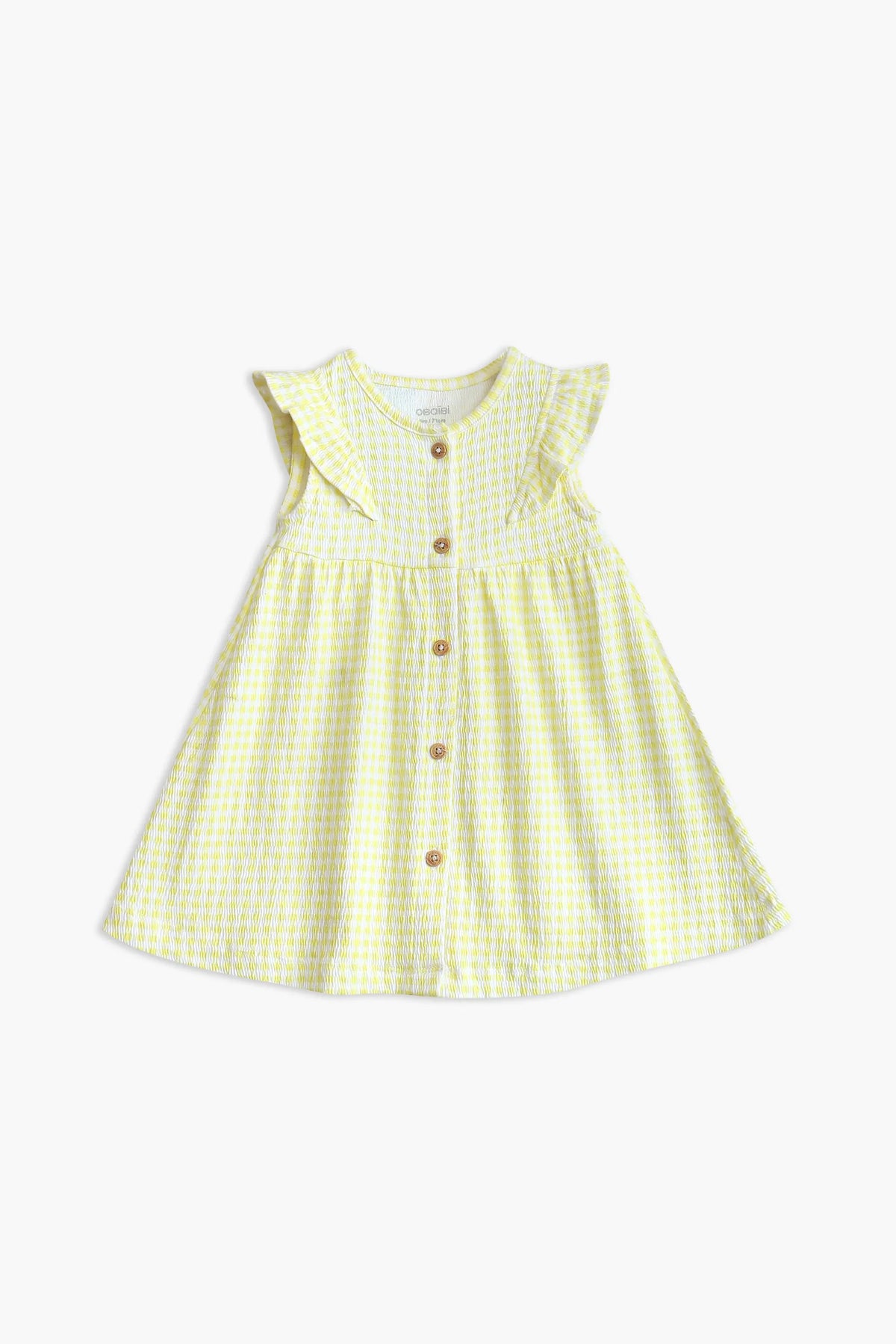 Girls Branded Frock - Yellow