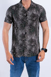 Men Casual Viscose printed Hawaii Dyed Shirt - Black