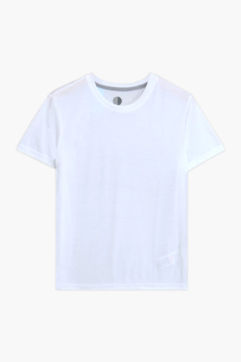 Men Branded R-Neck Tee - White