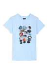 Women's Graphic T-Shirt WT24#10- L/Blue