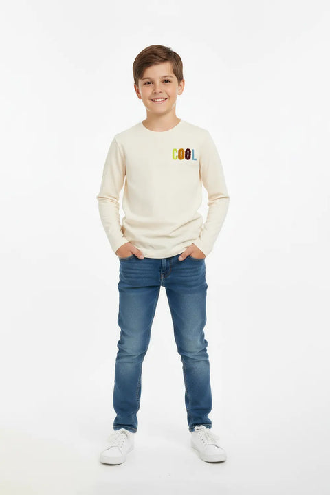 Boy Branded Graphic T-shirt F/S - Fawn