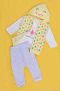 Girls Graphic 3-Piece Suit 1128A - Yellow