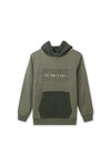 Boys Branded Graphic Hoodie Sweatshirt - Olive