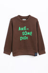 Boys Front Printed Sweatshirt BSS23-01 - Brown