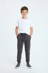 Boys Branded Fleece Trouser - D/Grey