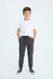 Boys Branded Fleece Trouser - D/Grey