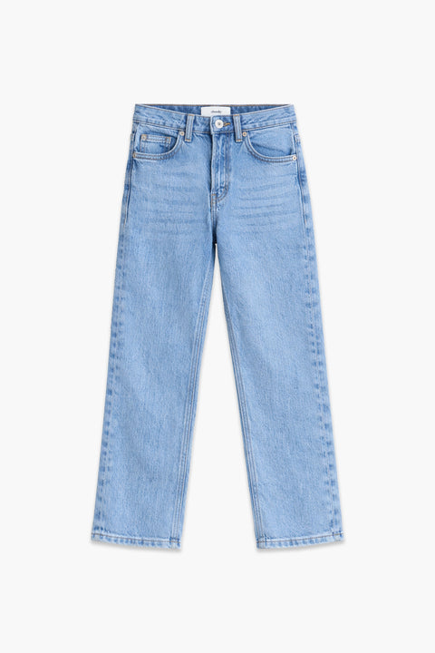 Girls Branded Straight Fit Denim Pant - M/Blue