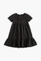 Girls Branded Graphic Frock - Charcoal