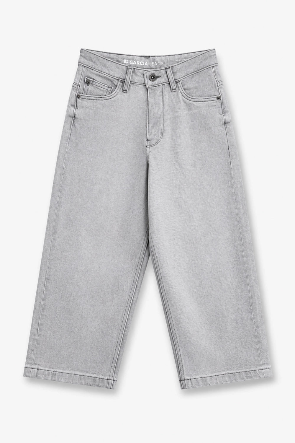 Boy Branded loose fit Denim Pant - L/GREY