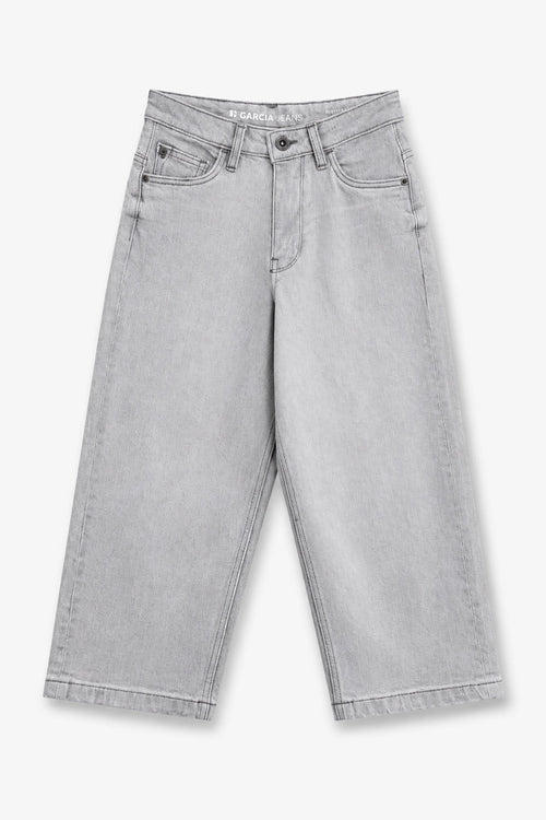 Boy Branded loose fit Denim Pant - L/GREY