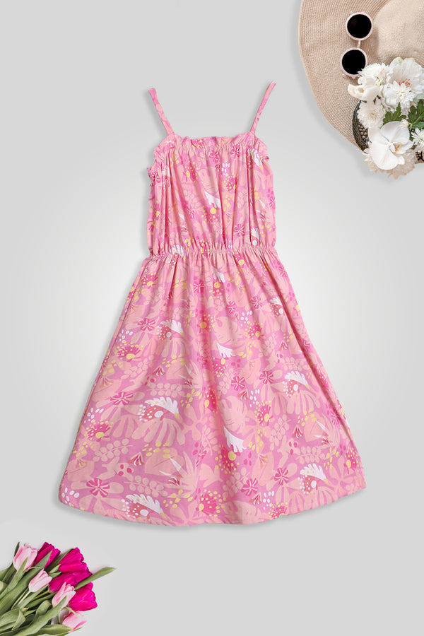 Girls Branded Graphic Tunic - Pink