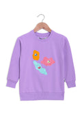 Girls Embellish Sweatshirt GS-11 - Purple