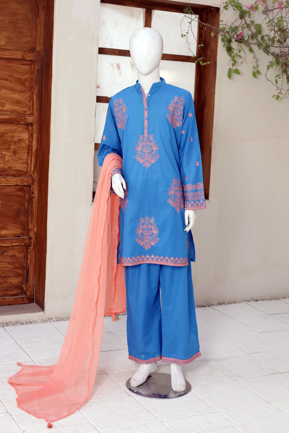 3 PIECE CAMBRIC EMB SUITS