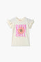 Girls Branded Graphic T-Shirt - Off white