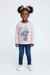 Girls Branded Graphic T-Shirt F/S - Pink And White
