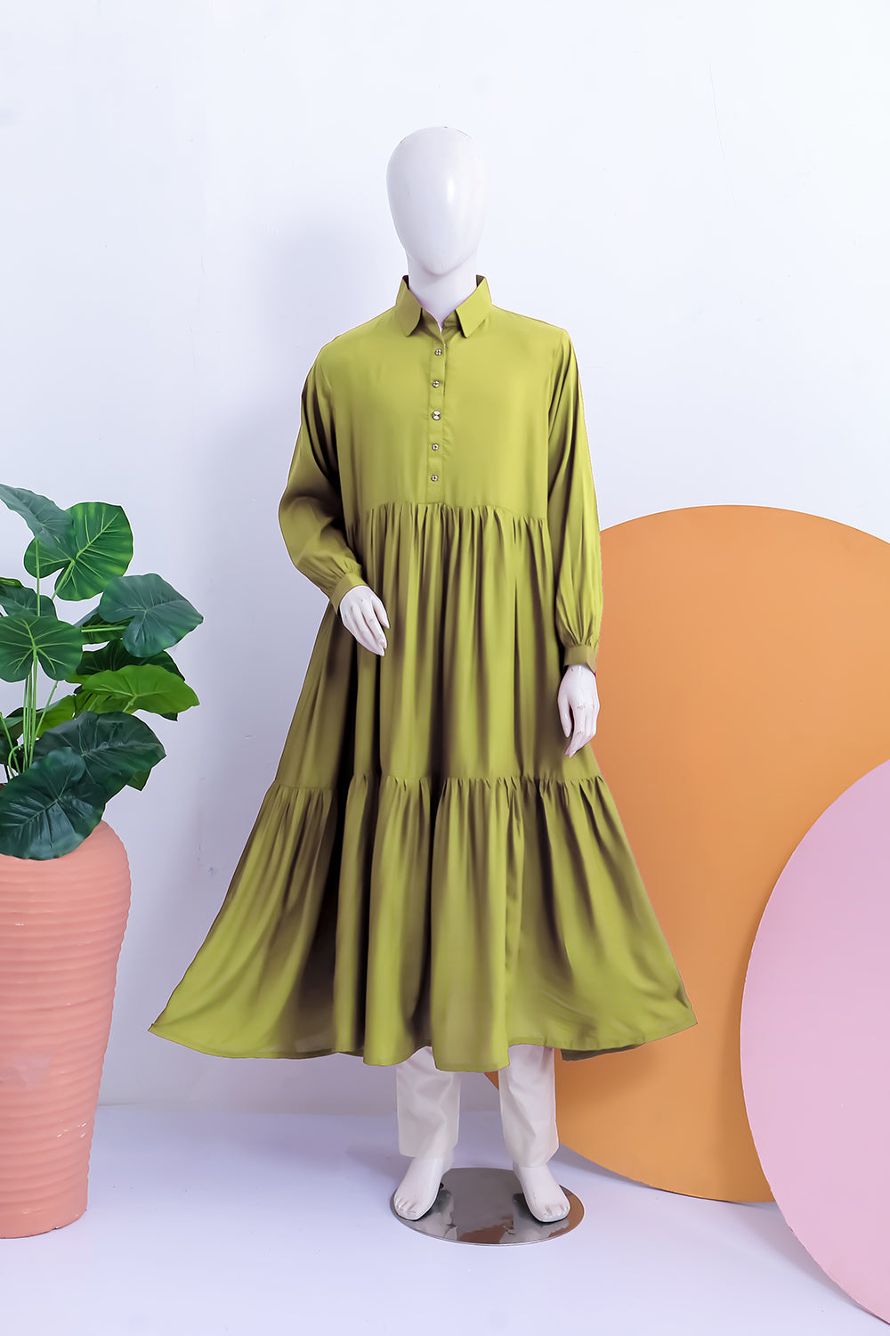 VISCOSE LONG DRESS