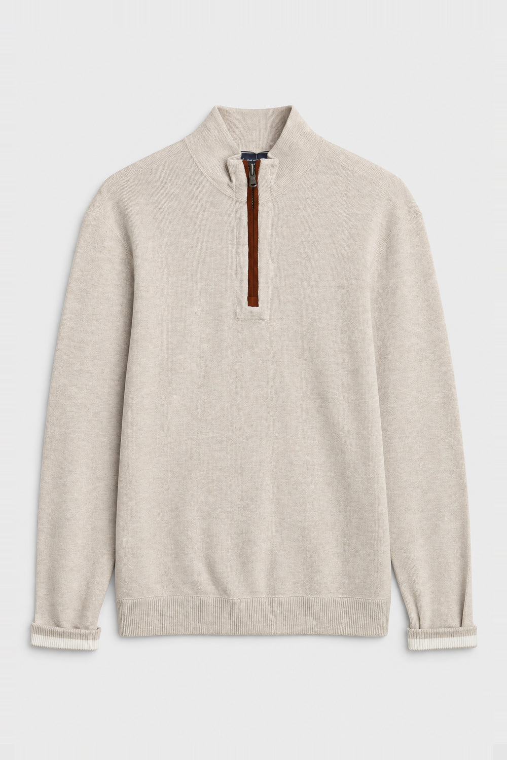 Men Branded Mockneck - Beige