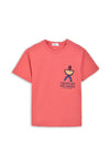Boys Graphic T-Shirt BT24#36 - Coral Pink