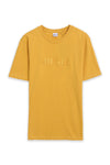 Men Branded Printed Tee - Mustard