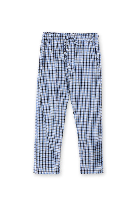 Men Checkered Nightwear Pajama SAMLP24-07 - Blue And Black