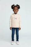Girls Branded Pullover Hoodie - Peach