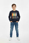 Boy Branded Graphic T-shirt F/S - Navy
