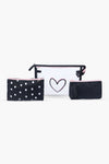 Cosmetic Pouch Pack of 3 - Black
