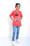 Girls Graphic T-Shirt GT24#24 - Red