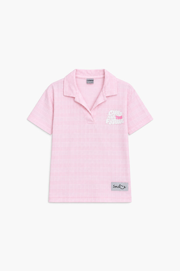 Girls Graphic T-Shirt - L/Pink