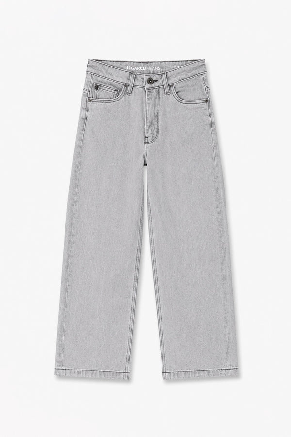Boy Branded loose fit Denim Pant - L/GREY