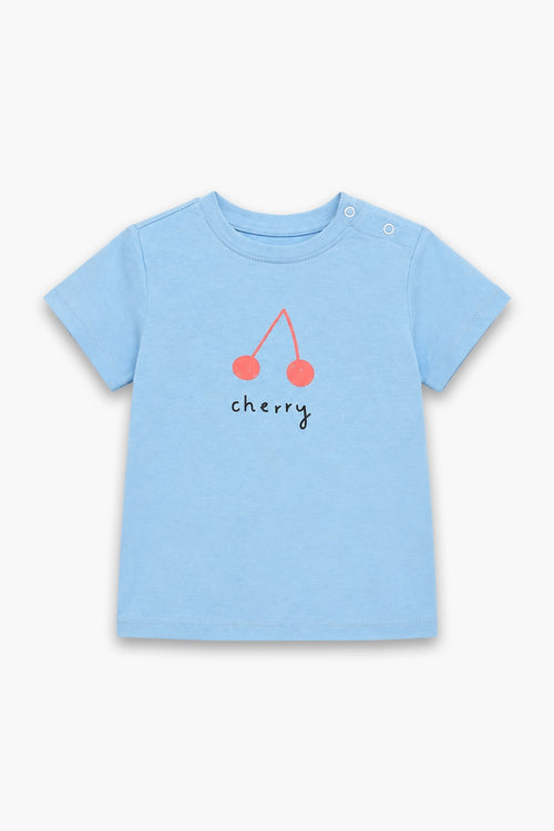 Girls Branded Graphic T-Shirt - SKYBLUE