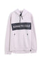 Men Branded Printed Fleece Hoodie - Cream