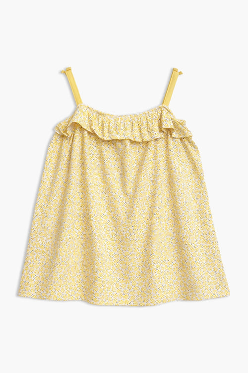 Girls Branded Graphic Short Tunic - Yellow