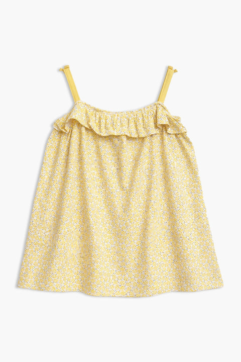 Girls Branded Graphic Short Tunic - Yellow