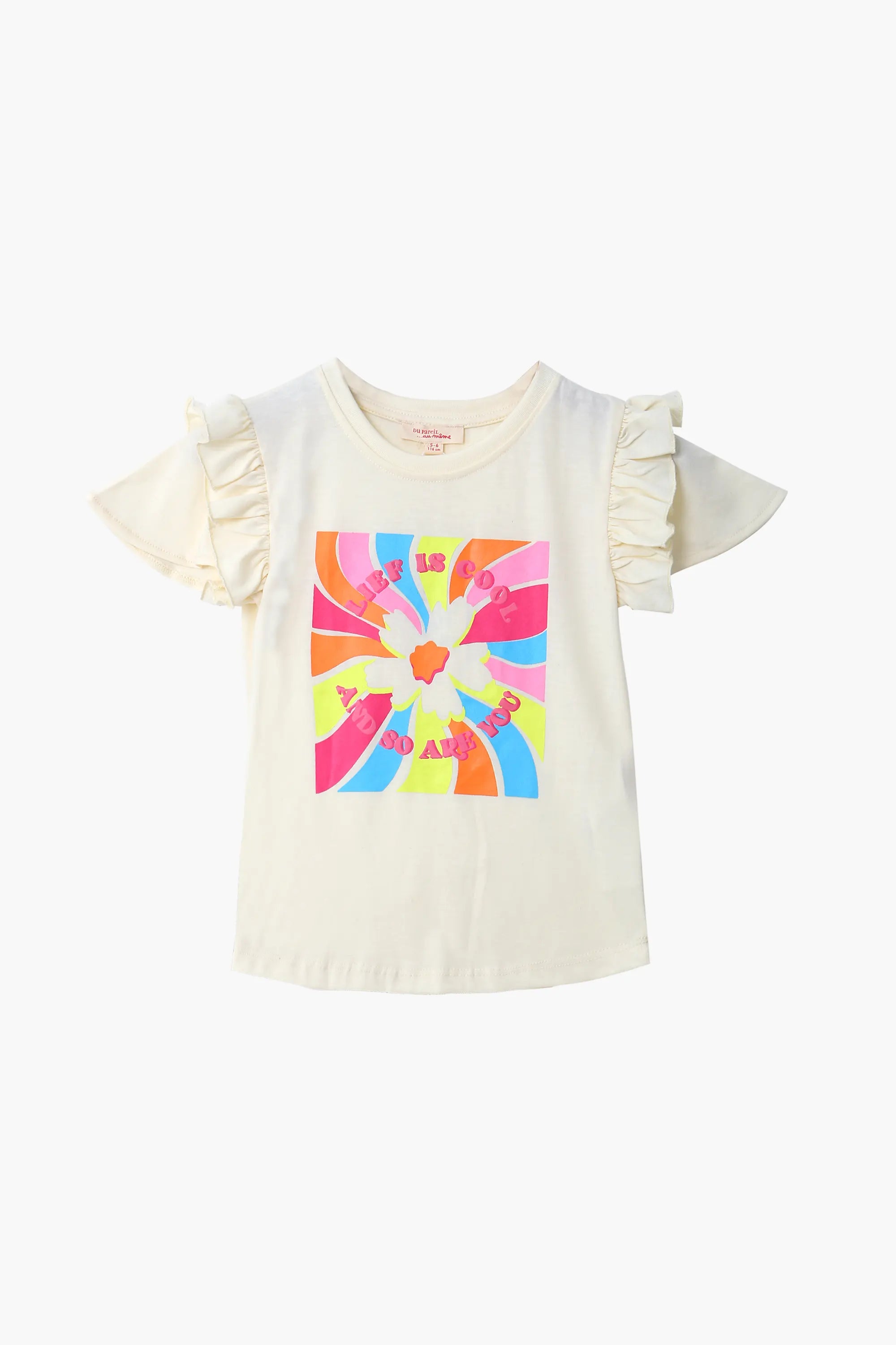 Girls Branded Graphic T-Shirt - Cream