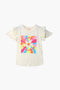 Girls Branded Graphic T-Shirt - Cream