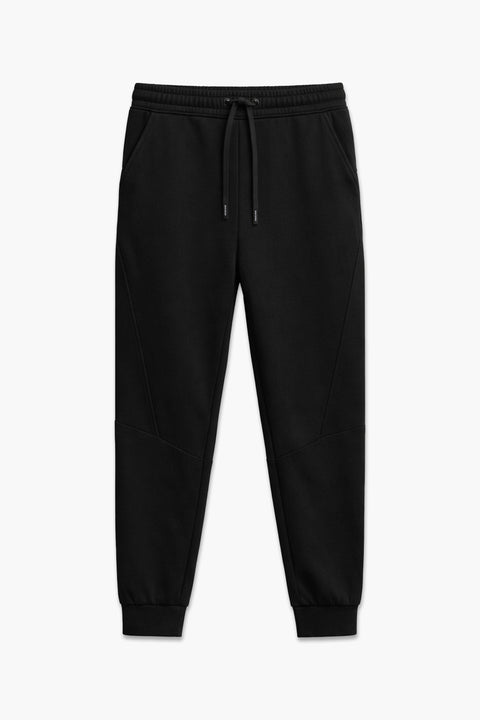 Men Branded Fleece Trouser - Black