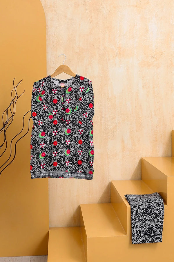 2 PIECE PRINTED KHADDAR SUIT