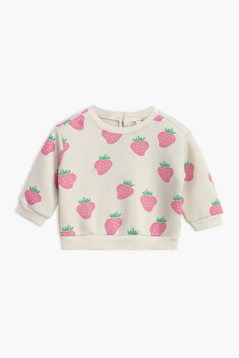 Girls Branded Graphic Sweatshirt - Cream