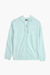 Women Branded Zipper Hoodie - Mint Frost