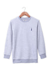 Boy Sweat Shirt Double Pique - Heather Grey